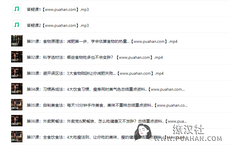 女神养成《7天减肥餐计划》吃的对,自然瘦（完结）