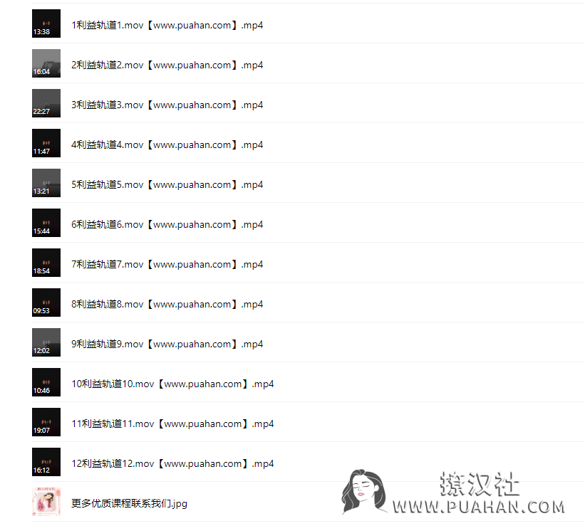 罗粟《利益轨道课程》